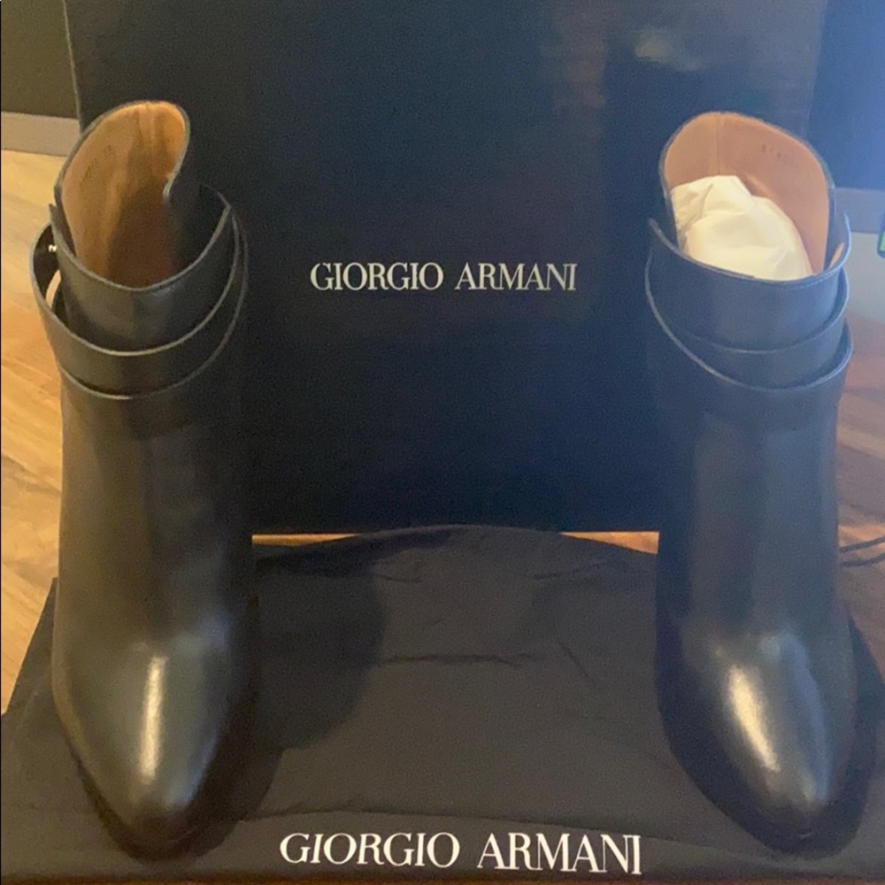 Giorgio armani leather boots